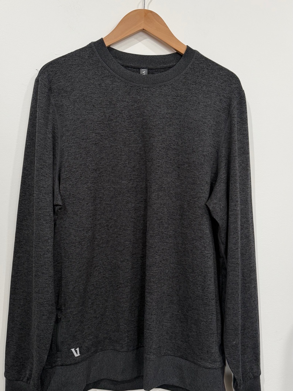 Vuori Ponto Performance Crew charcoal heather SIZE LARGE